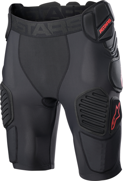 ALPINESTARS Bionic Pro Protection Shorts - Black/Red - Large 6507523-13-L