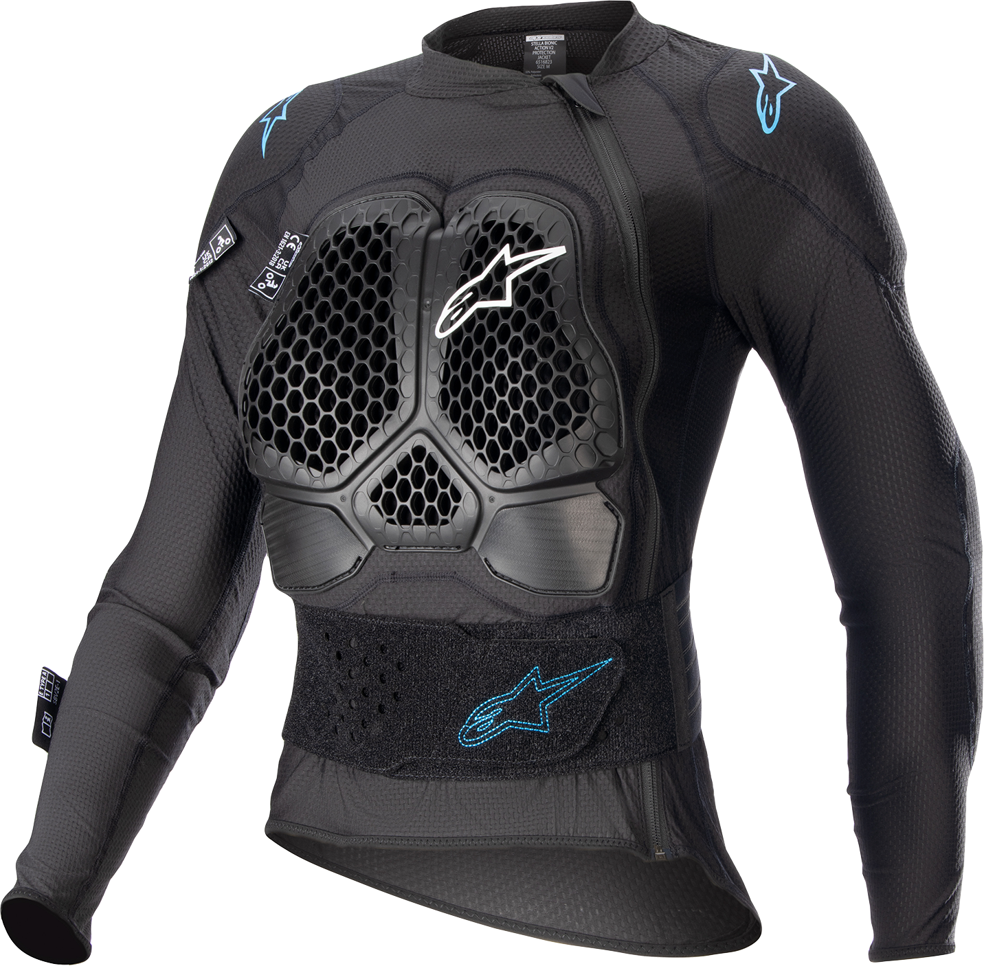 ALPINESTARS Stella Bionic Action v2 Protection Jacket - Black/Cyan - Medium 6516823-1079-M