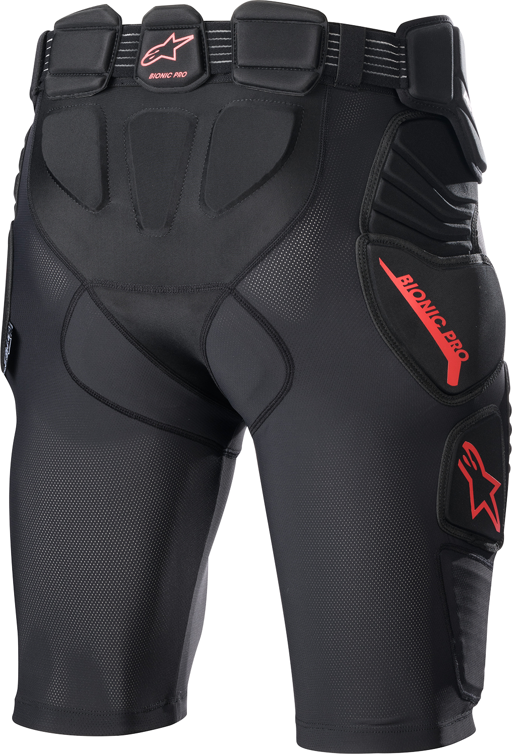 ALPINESTARS Bionic Pro Protection Shorts - Black/Red - Large 6507523-13-L