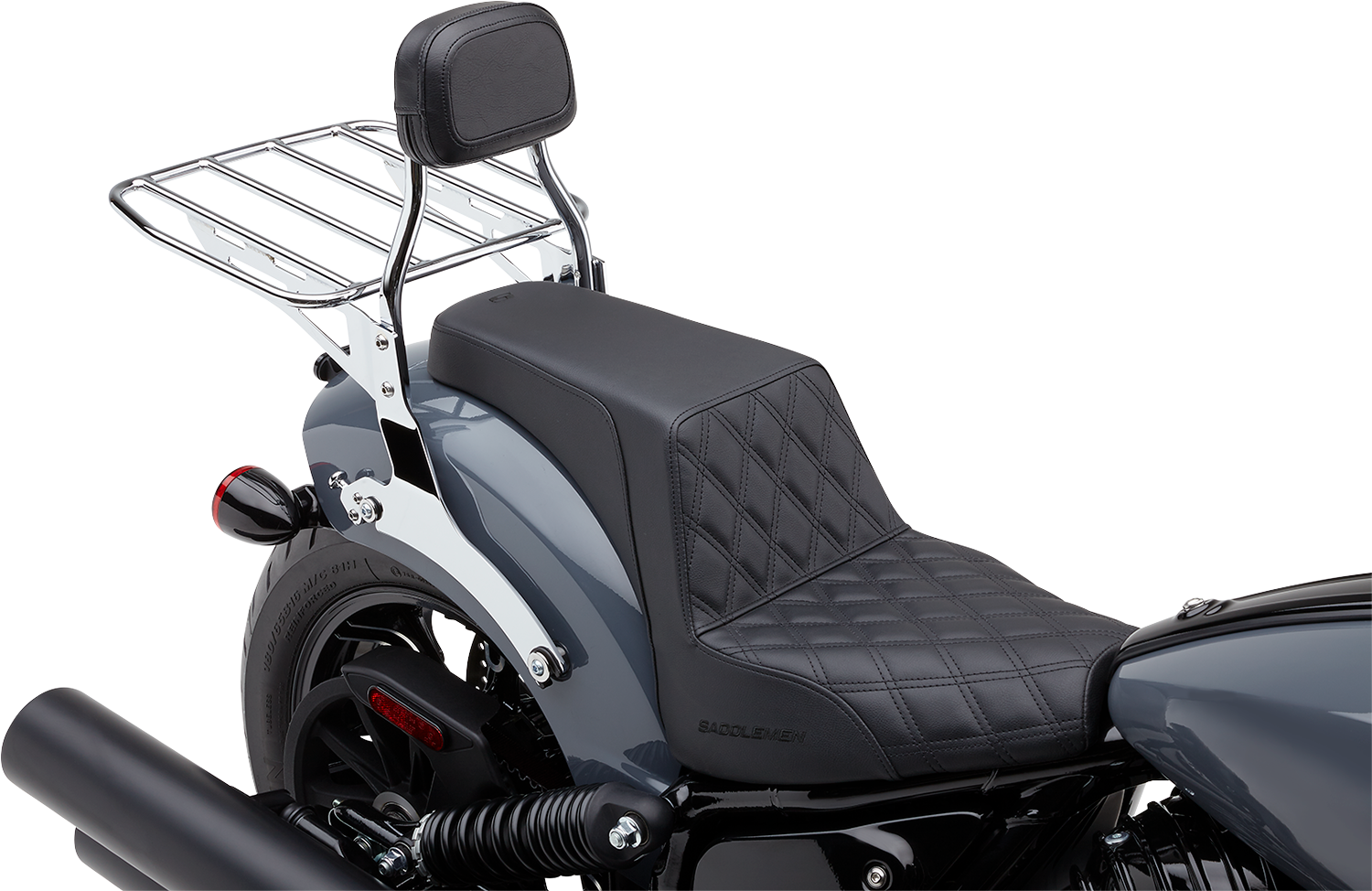 COBRA Detachable Backrest - Mini - Chrome - Chieftain 502-2012