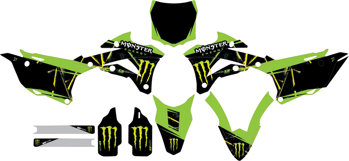 D'COR VISUALS Graphic Kit - Monster Energy Slash - KX 85/110 20-20-131