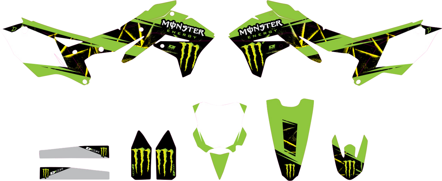 D'COR VISUALS Graphic Kit - Monster Energy Slash - KXF 450 20-20-135