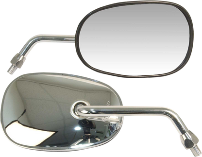 EMGO Mirror - OEM/Replacement - Rectangle - Chrome - Left - Each 20-29722