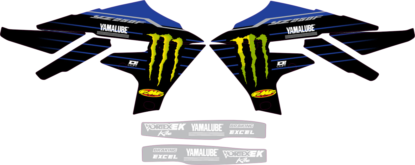 D'COR VISUALS Graphic Kit - '22 Star Yamaha - YZ 250 F '19-'22 10-50-402
