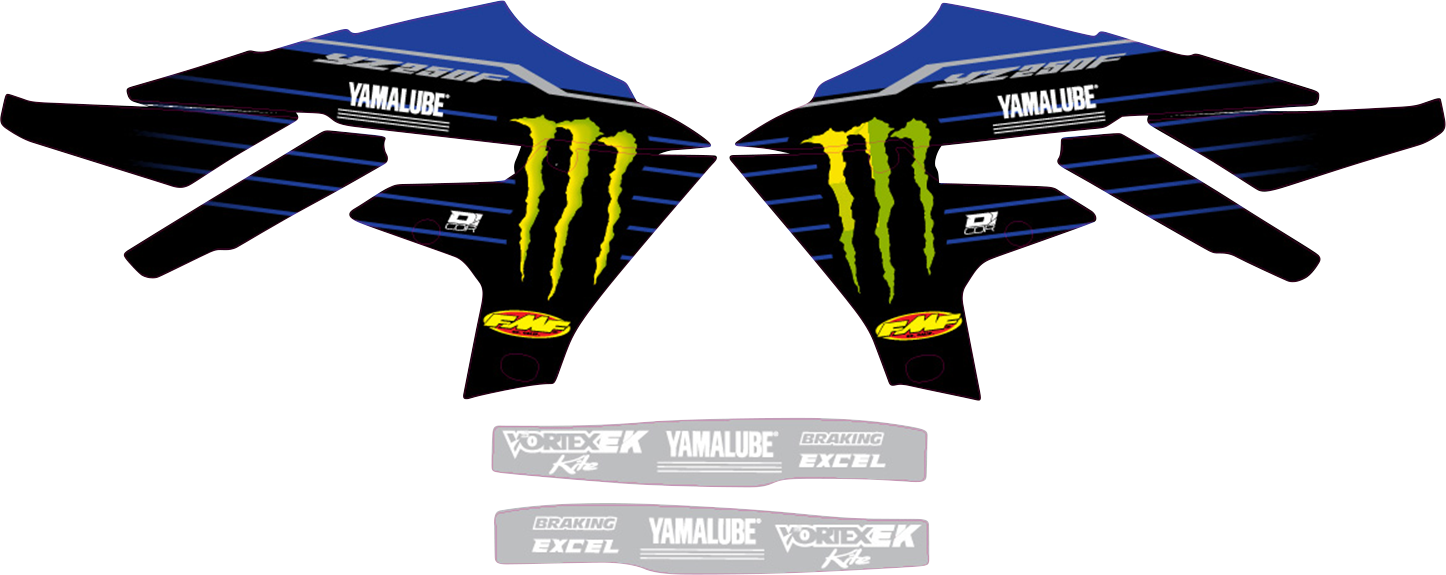 D'COR VISUALS Graphic Kit - '22 Star Yamaha - YZ 250 F '19-'22 10-50-402