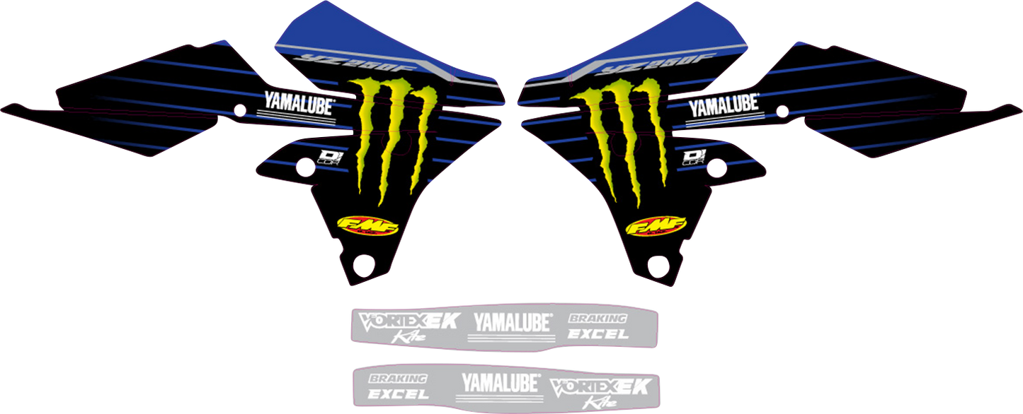 D'COR VISUALS Graphic Kit - '22 Star Yamaha - YZ 250 F '14-'18 10-50-302