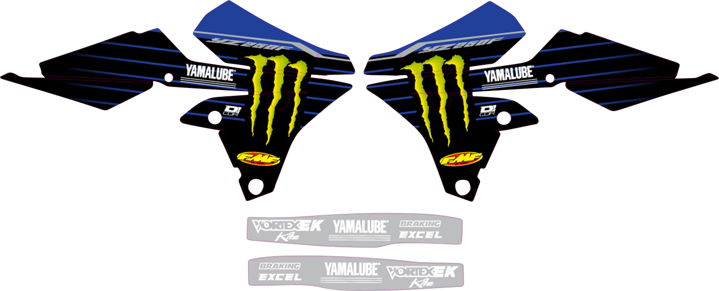 D'COR VISUALS Graphic Kit - '22 Star Yamaha - YZ 250 F '14-'18 10-50-302