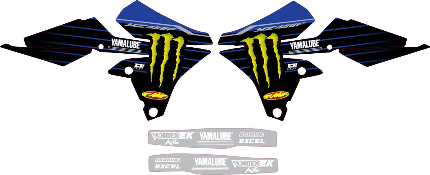 D'COR VISUALS Graphic Kit - '22 Star Yamaha - YZ 450 F '14-'17 10-50-502