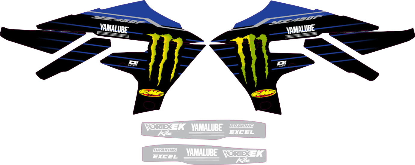 D'COR VISUALS Graphic Kit - '22 Star Yamaha - YZ 450 F - '18-'22 10-50-602