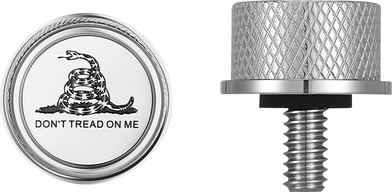 FIGURATI DESIGNS Seat Mounting Knob - Stainless Steel - Don't Tread On Me FD40-SEAT KN-SS