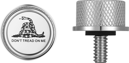 FIGURATI DESIGNS Seat Mounting Knob - Stainless Steel - Don't Tread On Me FD40-SEAT KN-SS