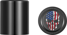 FIGURATI DESIGNS Docking Covers - Red/White/Blue American Flag Skull - Short - Black FD25-DC-2530-BK