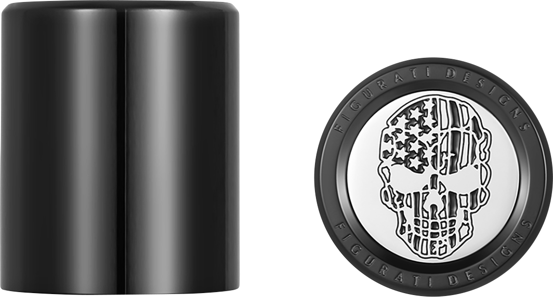 FIGURATI DESIGNS Docking Covers - American Flag Skull - Short - Contrast Cut - Black FD27-DC-2530-BK