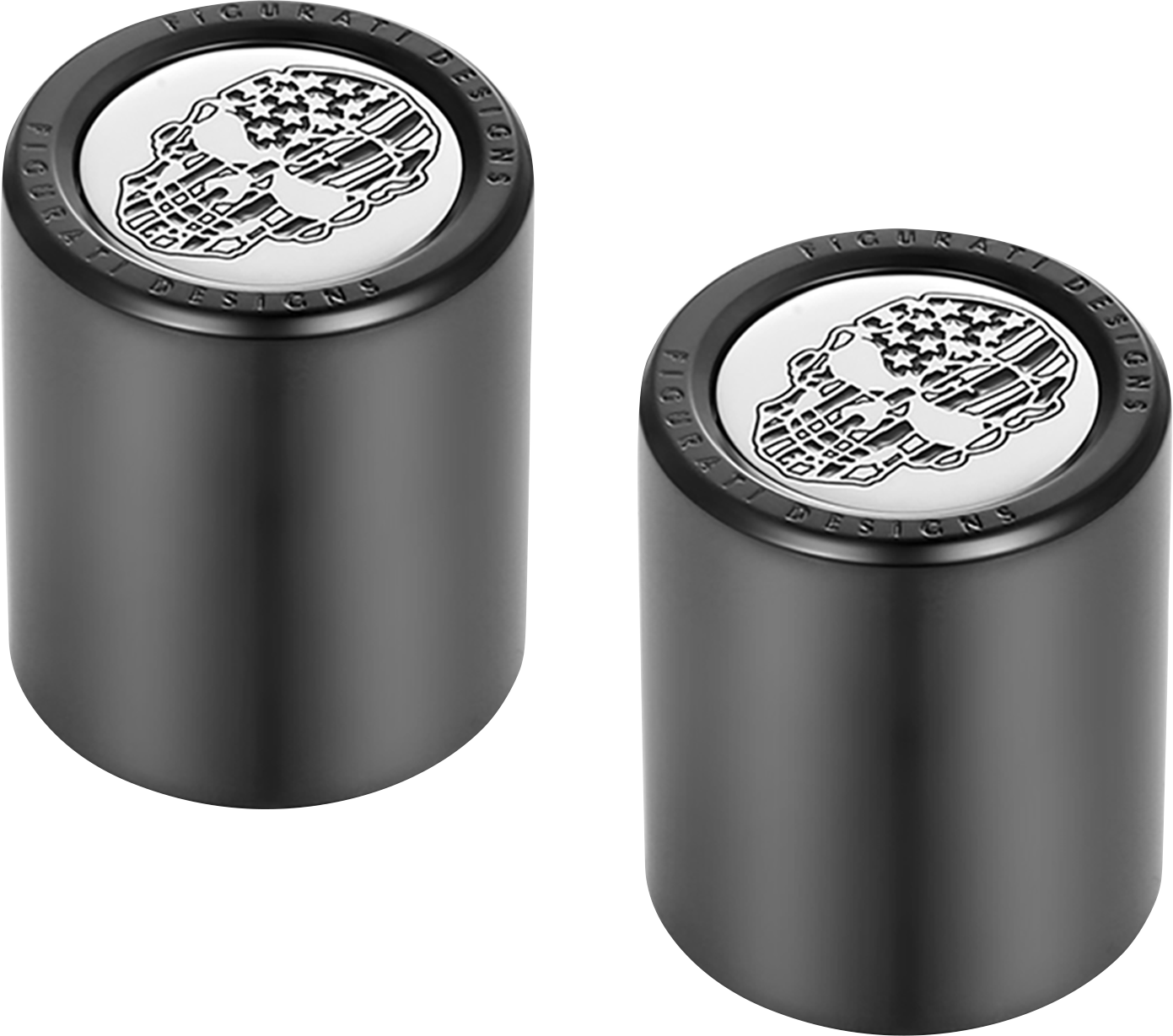 FIGURATI DESIGNS Docking Covers - American Flag Skull - Short - Contrast Cut - Black FD27-DC-2530-BK