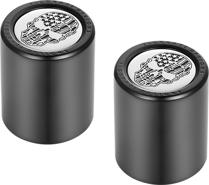 FIGURATI DESIGNS Docking Covers - American Flag Skull - Short - Contrast Cut - Black FD27-DC-2530-BK