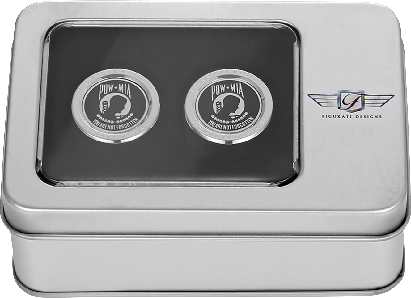 FIGURATI DESIGNS Docking Covers - POW MIA - Short - Silver FD50-DC-2530-SS