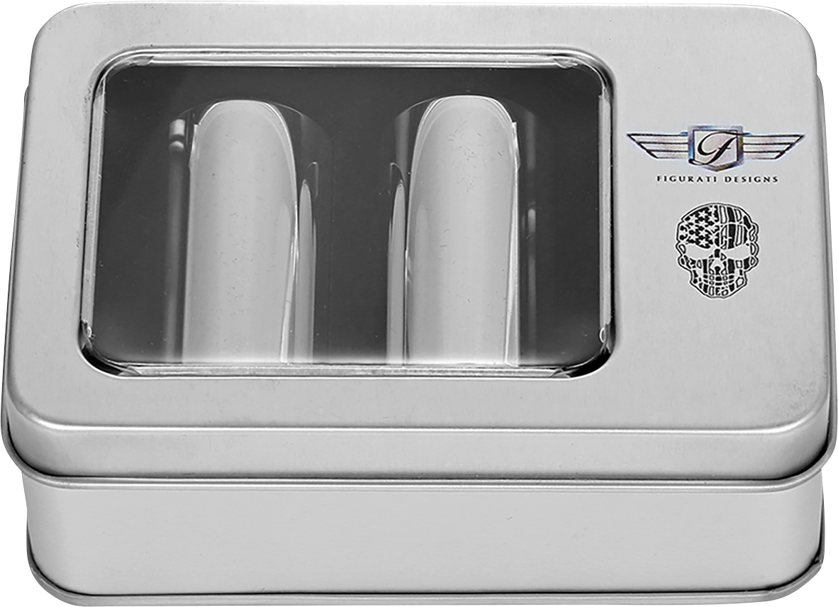 FIGURATI DESIGNS Docking Covers - American Flag Skull - Contrast Cut - Silver FD27-DC-2545-SS
