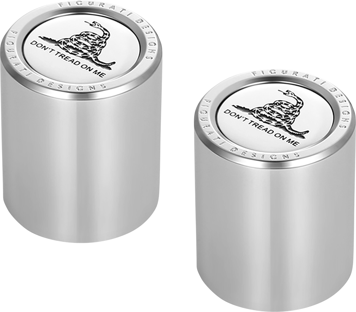 FIGURATI DESIGNS Docking Covers - Don't Tread On Me - Short - Silver FD40-DC-2530-SS