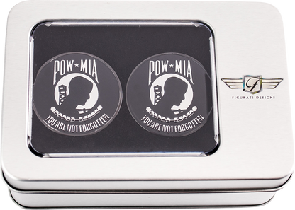 FIGURATI DESIGNS Swing Arm Covers - POW MIA - Custom - Black FD55-POW-BLK