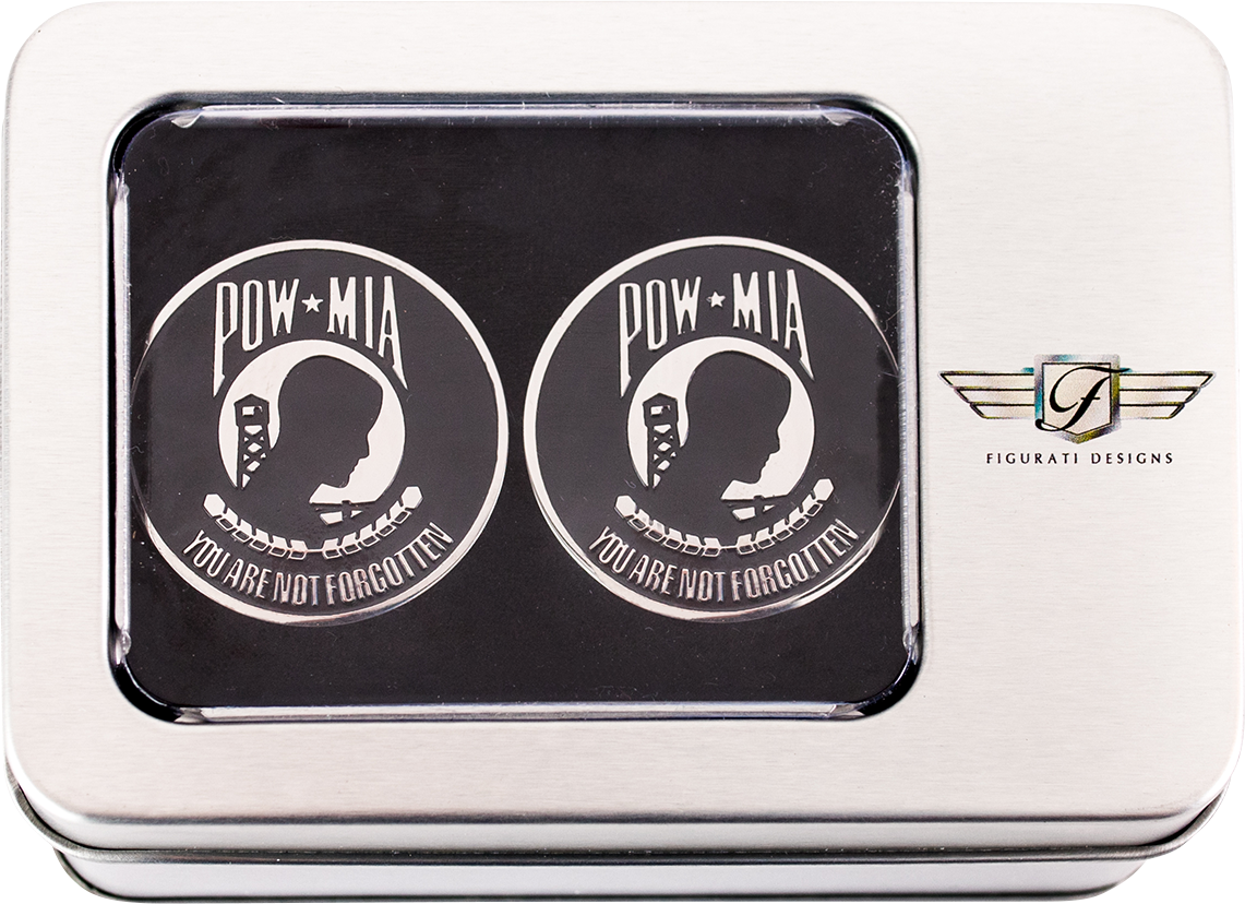 FIGURATI DESIGNS Swing Arm Covers - POW MIA - Custom FD50-POW-SS