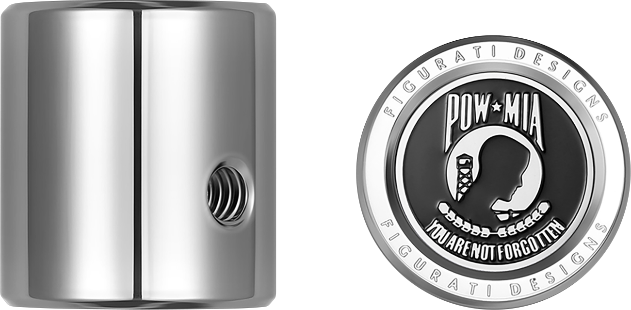 FIGURATI DESIGNS Heel-Toe Shifter Cover - POW MIA - Stainless Steel FD50-HTSC-SS