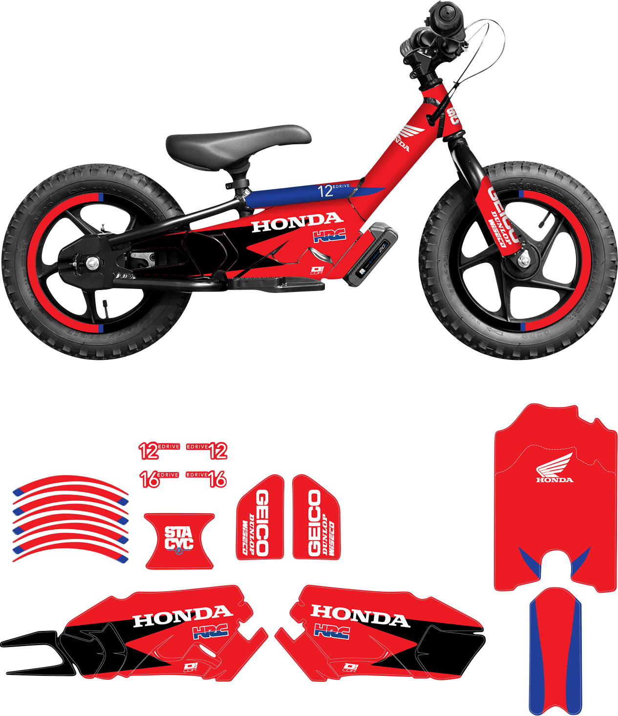 D'COR VISUALS STACYC™ Stability Cycle Graphic Kit - 12" & 16" - HRC 10-80-204