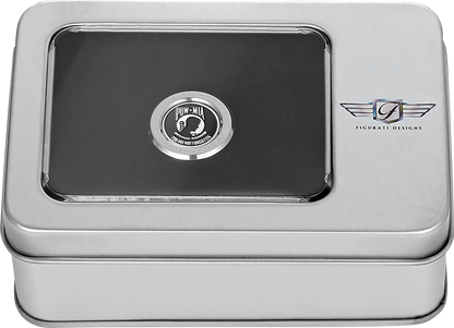 FIGURATI DESIGNS Heel-Toe Shifter Cover - POW MIA - Stainless Steel FD50-HTSC-SS