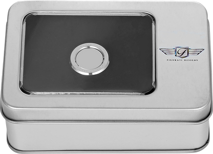 FIGURATI DESIGNS Heel-Toe Shifter Cover - Plain - Stainless Steel FD60-HTSC-SS