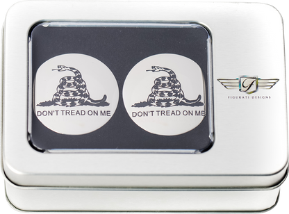FIGURATI DESIGNS Swing Arm Covers - Don't Tread On Me - Custom FD40-DTOM-SS
