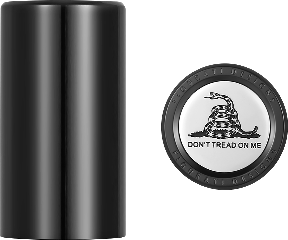 FIGURATI DESIGNS Docking Covers - Don't Tread On Me - Long - Black FD40-DC-2545-BK