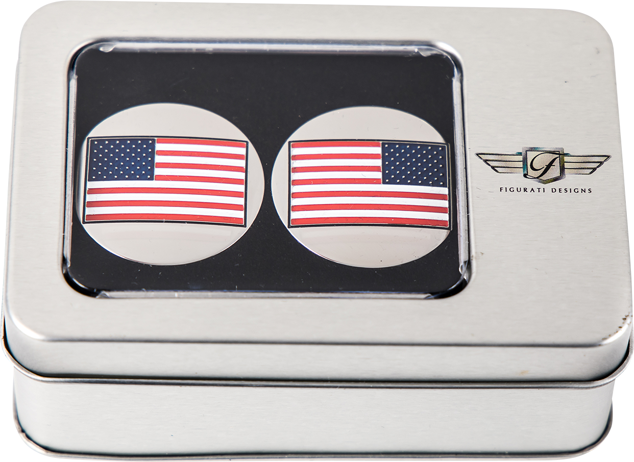 FIGURATI DESIGNS Swing Arm Covers - American Flag - Reversed FD20-AF-SS