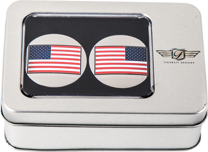 FIGURATI DESIGNS Swing Arm Covers - American Flag - Reversed FD20-AF-SS