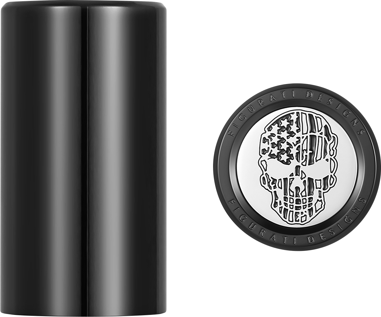 FIGURATI DESIGNS Docking Covers - American Flag Skull - Contrast Cut - Black FD27-DC-2545-BK