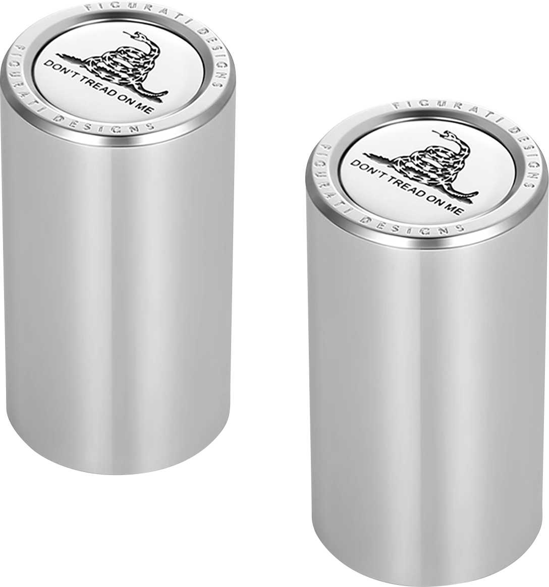 FIGURATI DESIGNS Docking Covers - Don't Tread On Me - Long - Silver FD40-DC-2545-SS