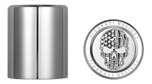FIGURATI DESIGNS Docking Covers - American Flag Skull - Contrast Cut - Silver FD27-DC-2730-SS