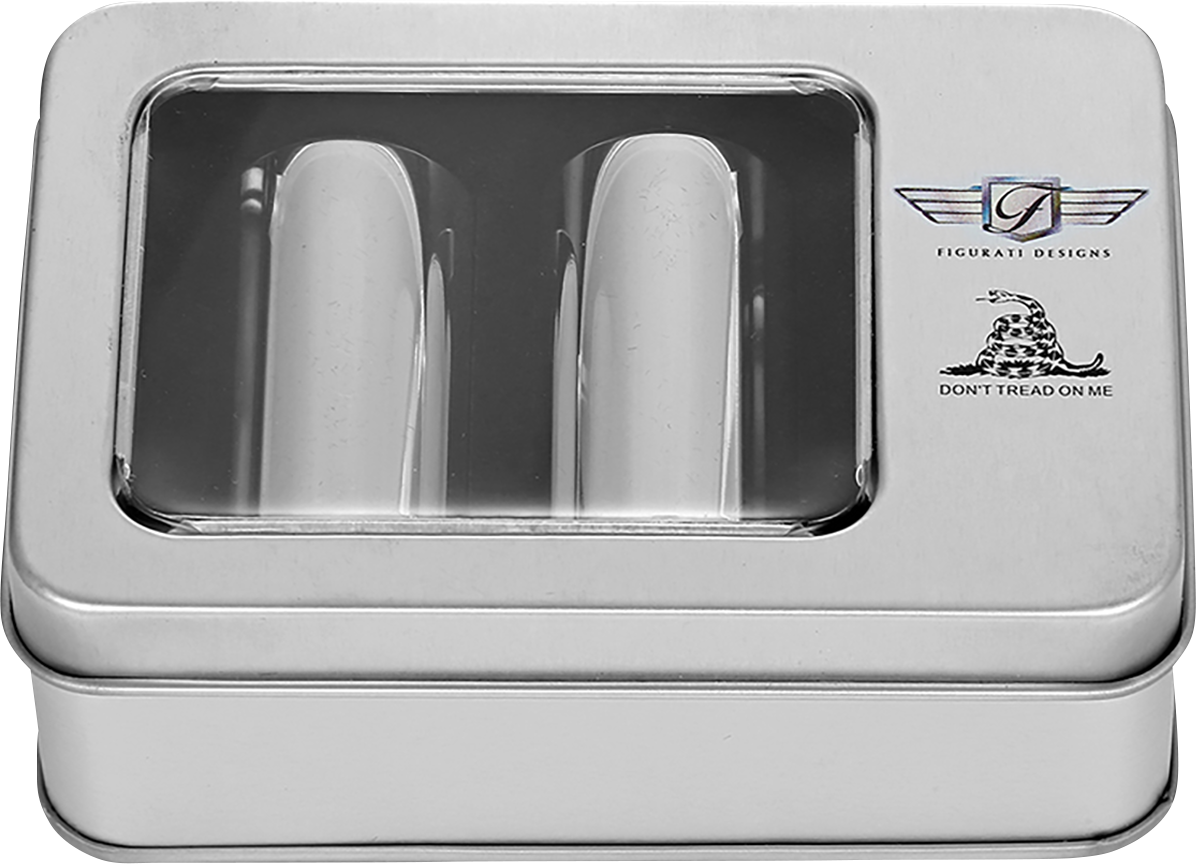 FIGURATI DESIGNS Docking Covers - Don't Tread On Me - Long - Silver FD40-DC-2545-SS