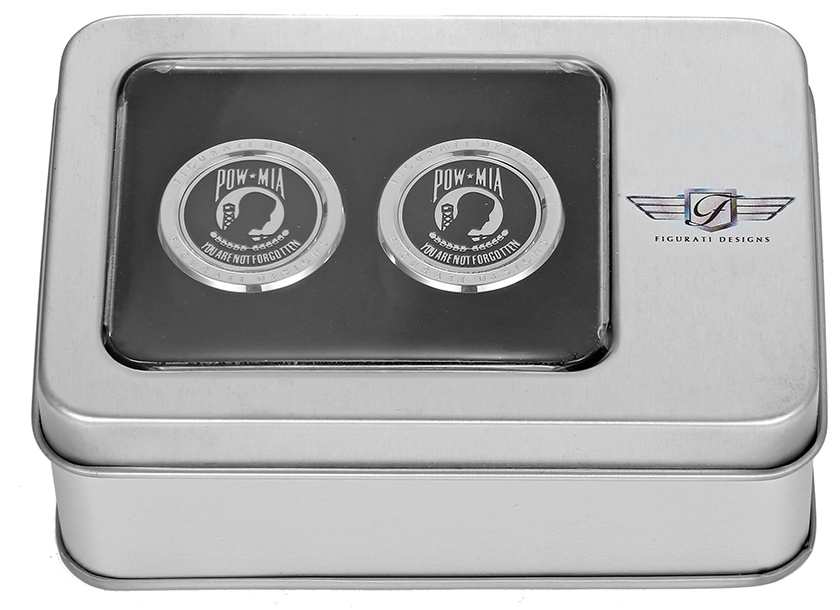 FIGURATI DESIGNS Docking Covers - POW MIA - Silver FD50-DC-2730-SS
