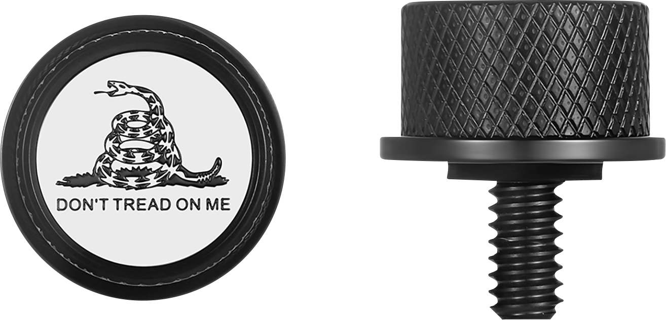FIGURATI DESIGNS Seat Mounting Knob - Black - Don't Tread On Me FD40-SEAT KN-BK