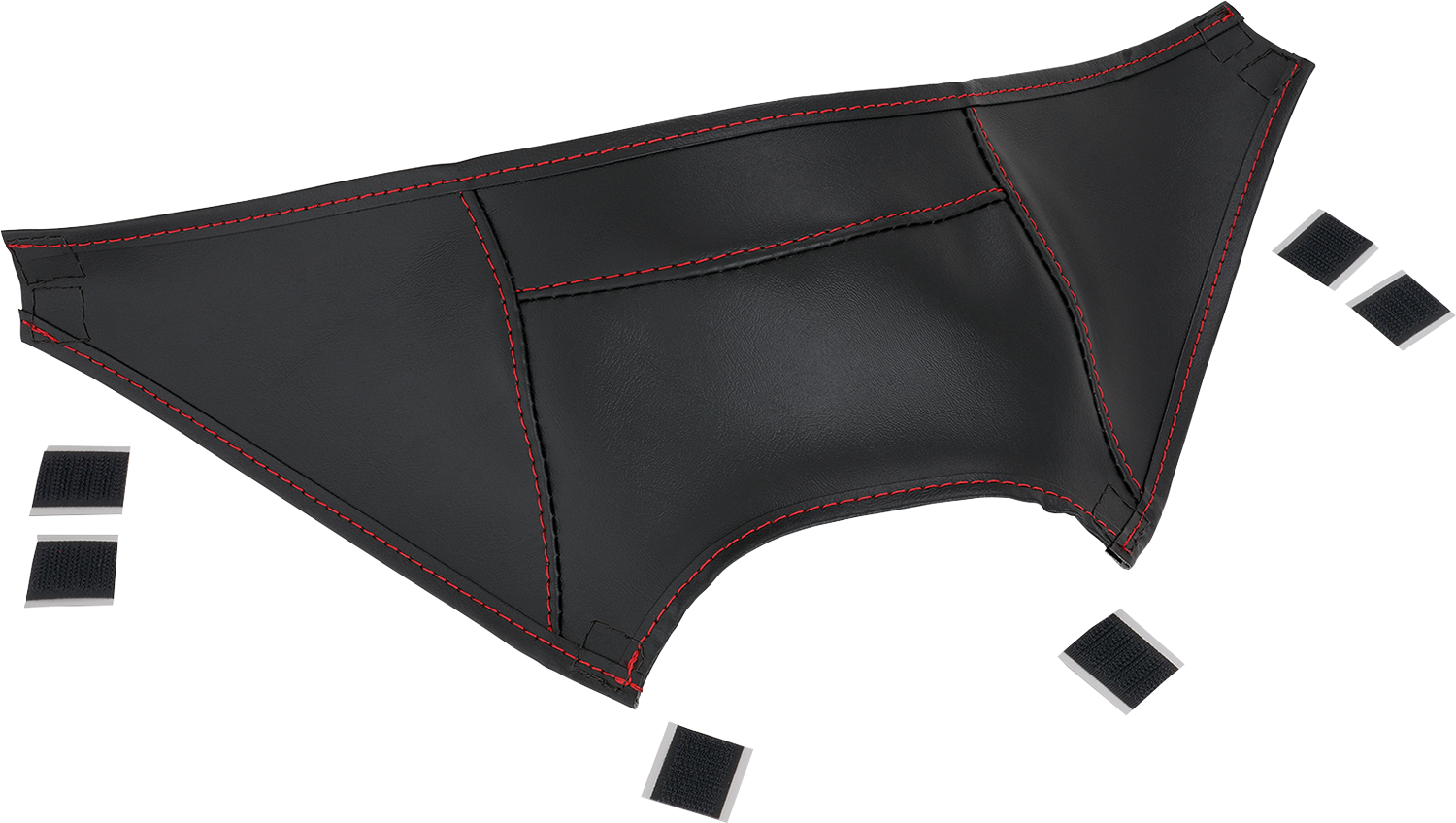 SHOW CHROME Gas Tank Mini Bra - Black with Red Stitching - Can-Am H40-405RED