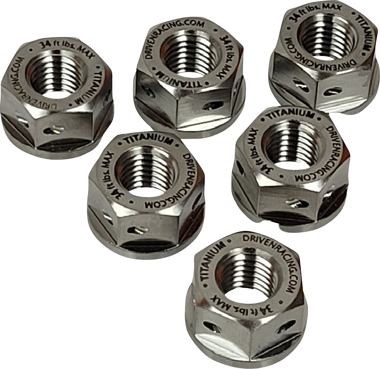 DRIVEN RACING Sprocket Nuts - Titanium - 6 Pack DSN-TN