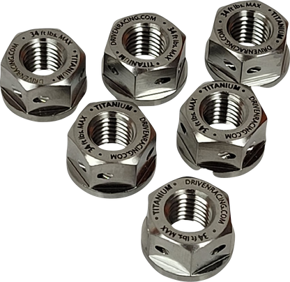DRIVEN RACING Sprocket Nuts - Titanium - 6 Pack DSN-TN