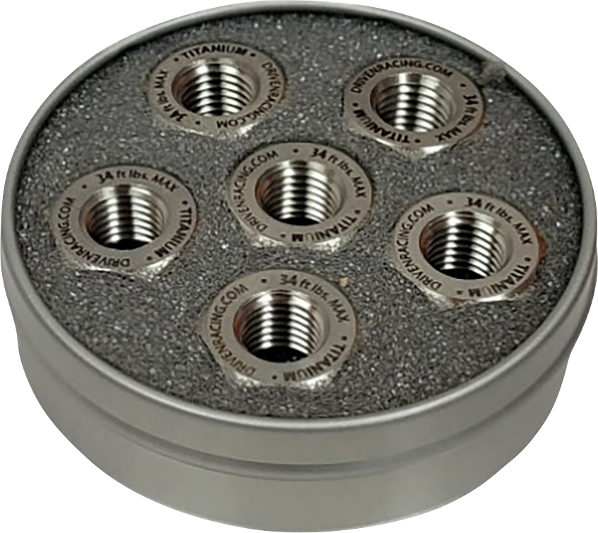 DRIVEN RACING Sprocket Nuts - Titanium - 6 Pack DSN-TN