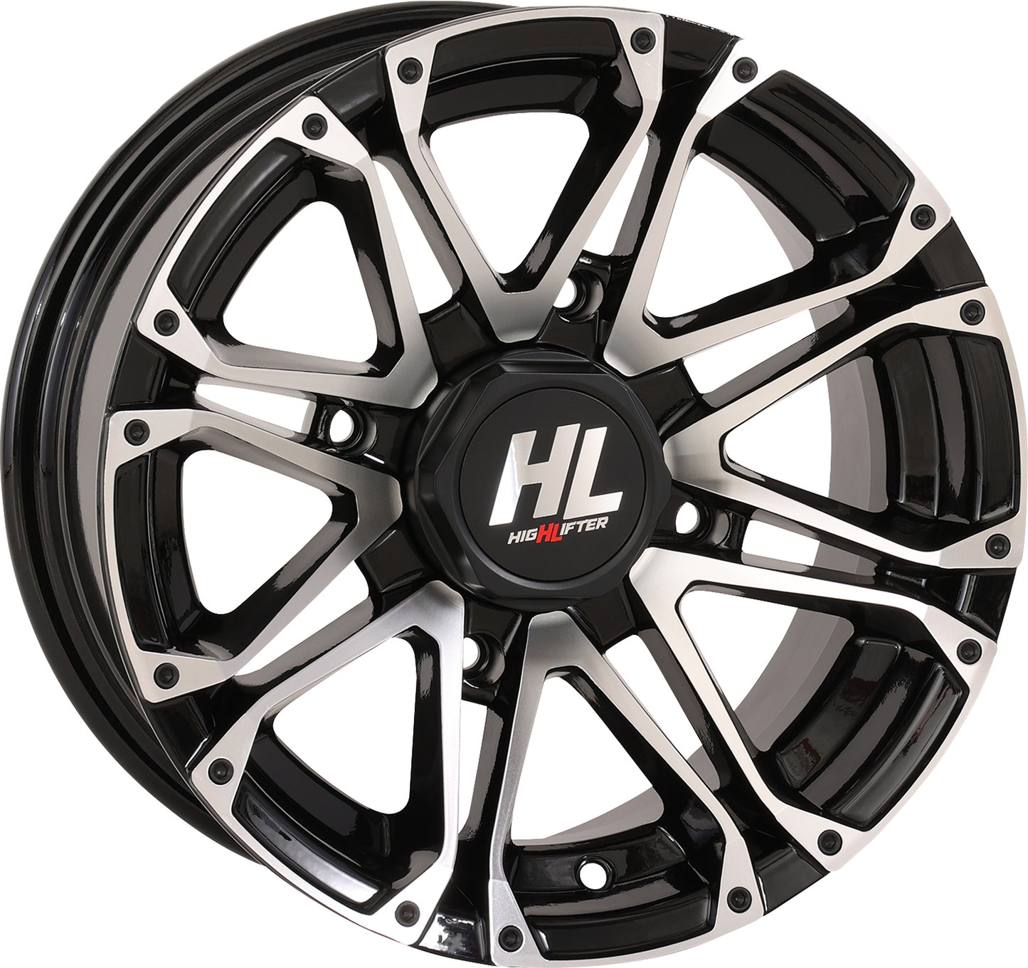 HIGH LIFTER Wheel - HL3 - Rear - Gloss Black w/Machined - 14x7 - 4/110 - 2+5 (-47 mm) 14HL03-1111