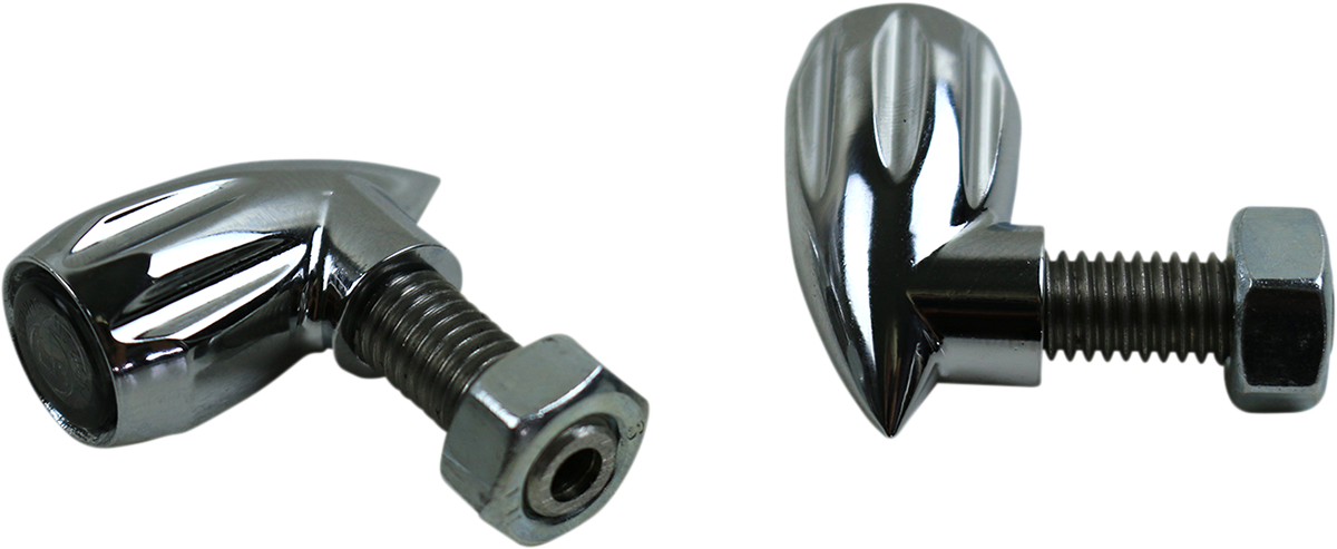 KODLIN USA 3-1 Bullet Rear Indicator Lights - Grooved - Chrome K68462