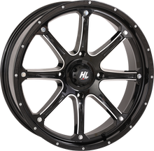 HIGH LIFTER Wheel - HL4 - Front/Rear - Gloss Black w/Machined - 14x7 - 4/110 - 4+3 (+10 mm) 14HL04-1110