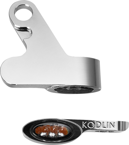 KODLIN USA LED 2-1 Front Turn Signal w/ Running Light - Chrome K68501