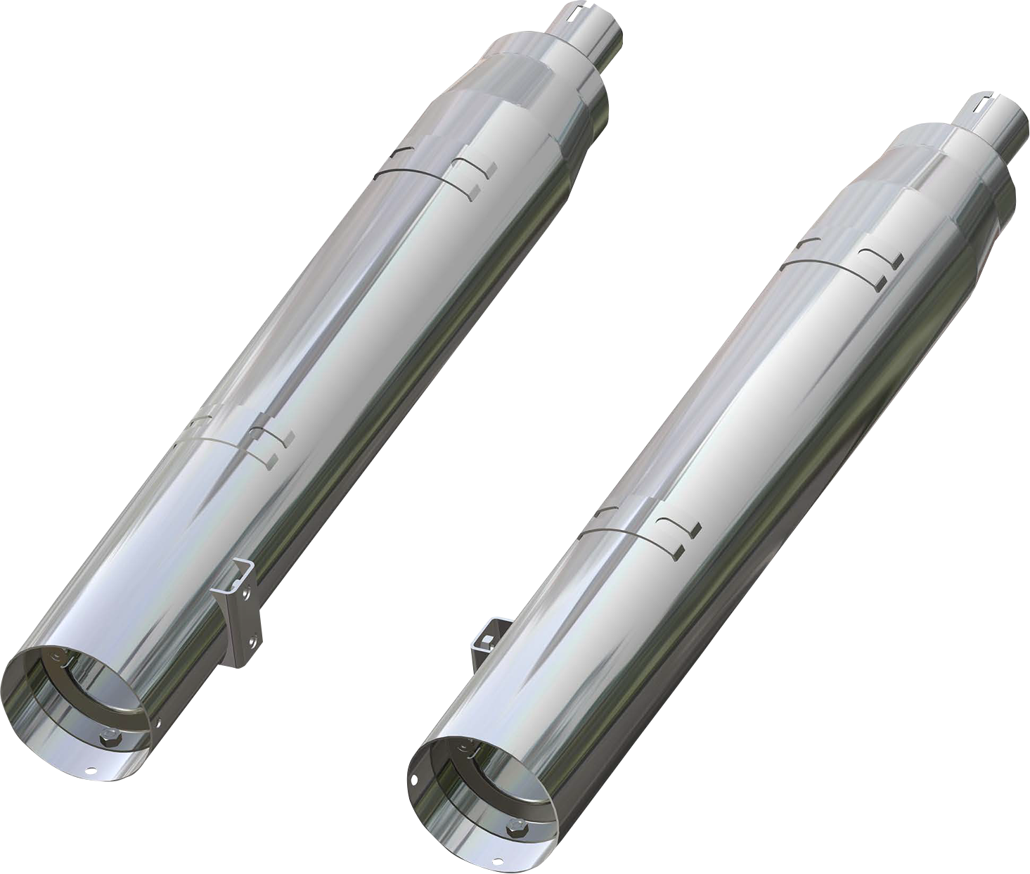KHROME WERKS 4-1/2" War Hammer Mufflers - Chrome 202220