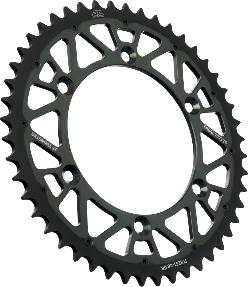 JT SPROCKETS Rear Sprocket - Twinstar - 48 Tooth - Graphite - Yamaha JTX251.48GR