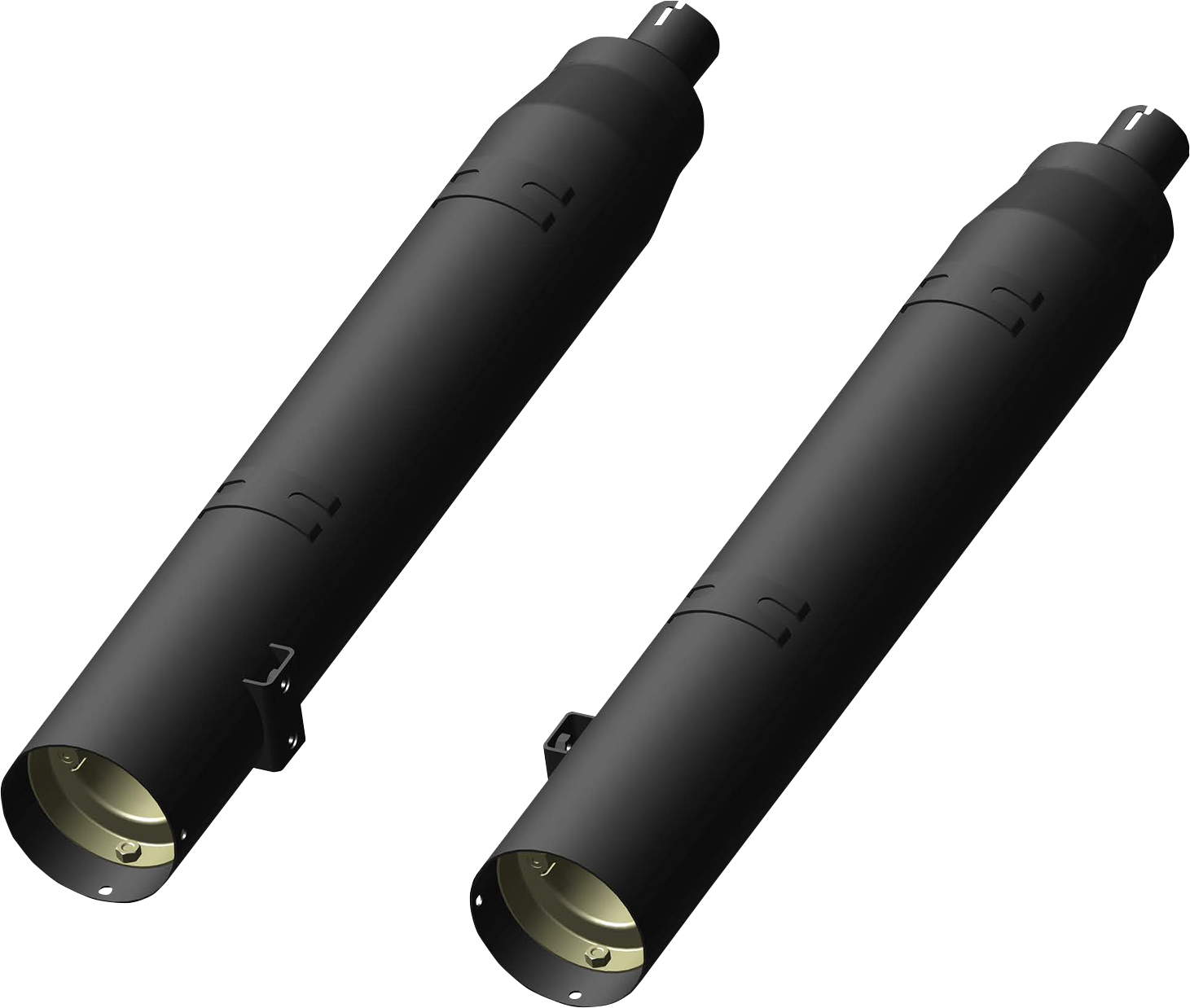 KHROME WERKS 4-1/2" War Hammer Mufflers - Black 202225