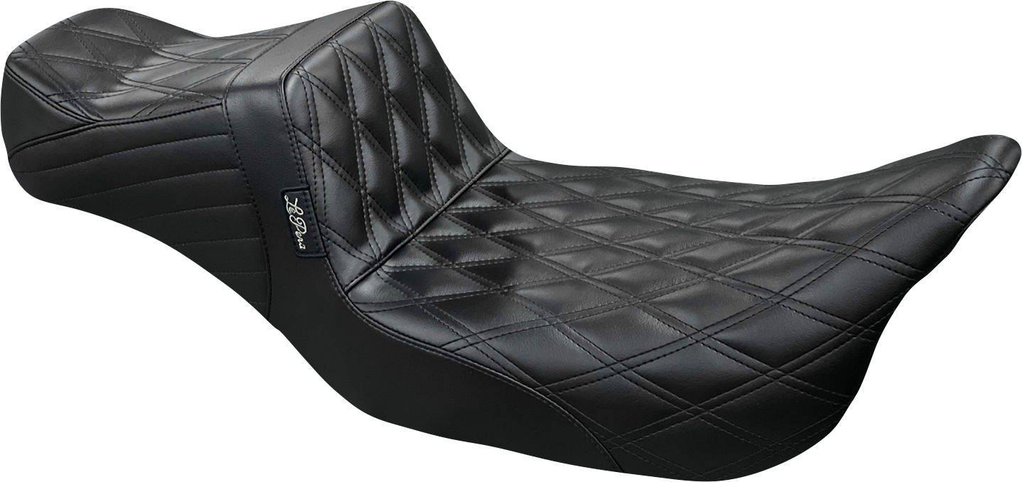 LE PERA Tailwhip Daddy Long Legs Seat - Double Diamond - Black - Touring '08-'24 LK-587DLDD
